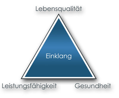neuromentale Stressbewältigung wirkt sich auf alle Lebensbereiche positiv aus Dreieck neuromentale Medizin